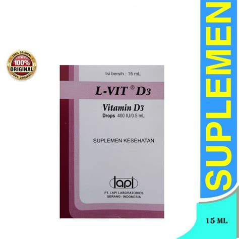 Jual L Vit D3 Drop 400 Iu Memenuhi Kebutuhan Vitamin D Memelihara