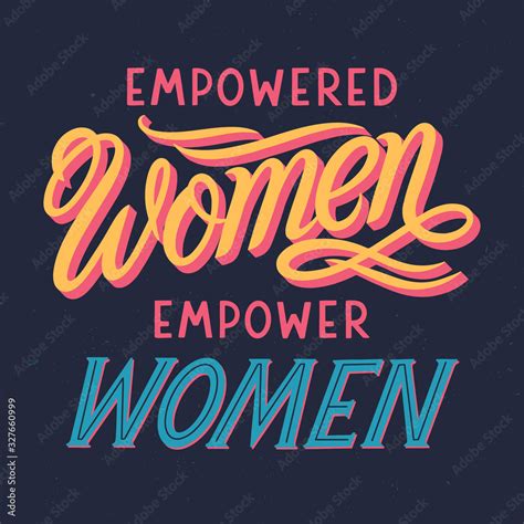 Empowered Women Empower Women Vector Illustration Print For T Shirts