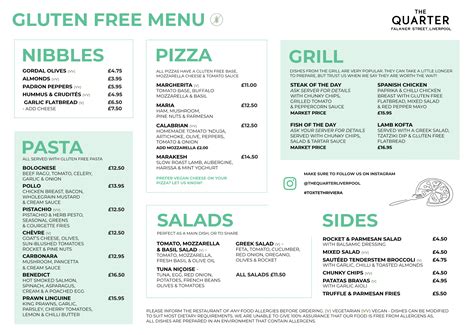 Menu – The Quarter