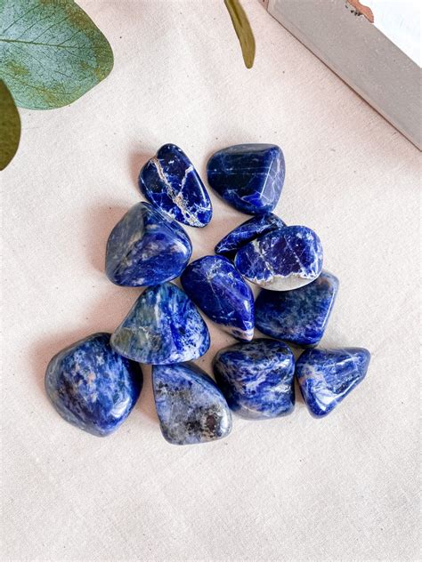 1pc Sodalite Stone Blue Sodalite Crystal Tumbled Blue Crystal | Etsy