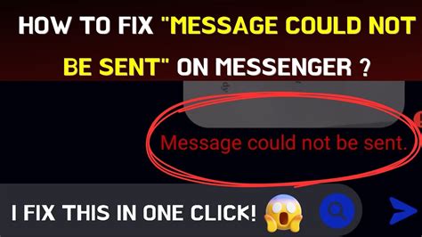 How To Fix Message Could Not Be Sent On Messenger Couldnt Send