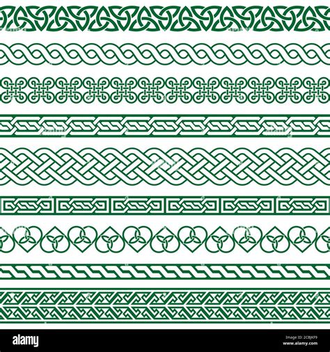 Celtic Knots Vector Medieval Seamless Borders Patterns And Ph