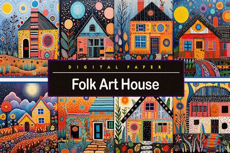 Folk Art House | Creative Market