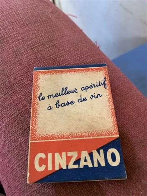 Carnet De Notes Publicitaire Cinzano Alcool Ap Ritif Bistro Bar Caf