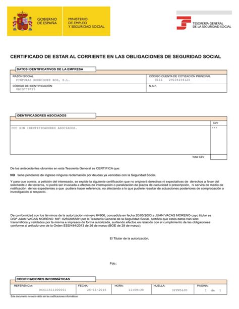 Certificado De Estar Al Corriente De Las Obligaciones Fiscales The