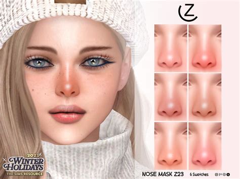 ZENX NOSE MASK Z23 In 2024 Sims 4 Cc Makeup The Sims 4 Skin Sims