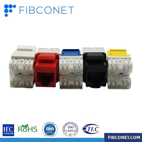 Ftth Cat Rj Keystone Jack Degree Utp Modular Jack With Abs Pc