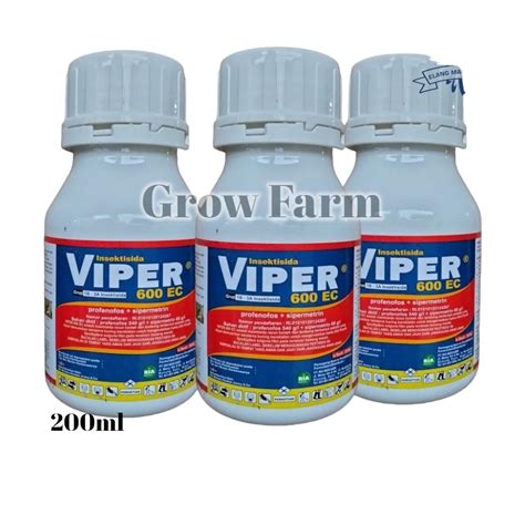 Jual Insektisida VIPER 600EC 200ml Bahan Aktif Profenofos 540 G L