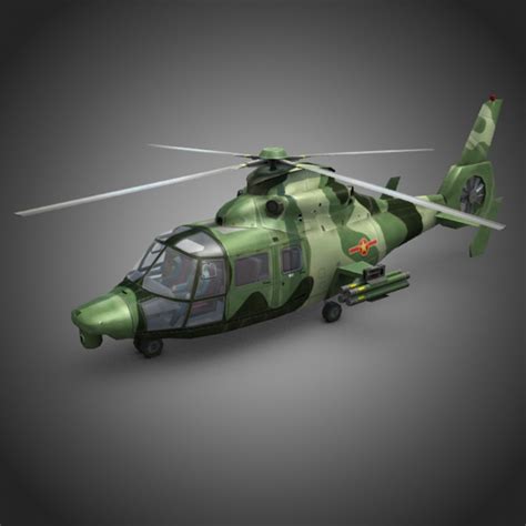 3d Harbin Z9 Attack Helicopter