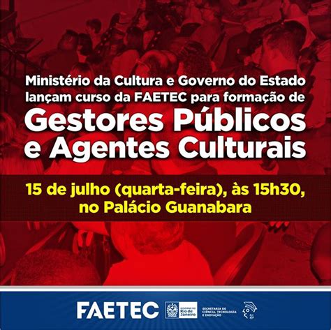 Ministério da Cultura e Governo do Estado lançam Curso para Formação de