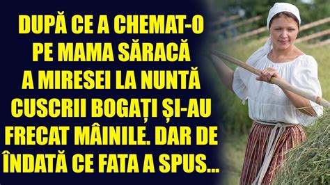 După ce a chemat o pe mama săracă a miresei la nuntă cuscrii bogați și