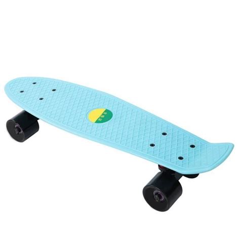 Qiilu Planche Longue Sports De Plein Air 22 Pouces 4 Roues Mini Cruiser