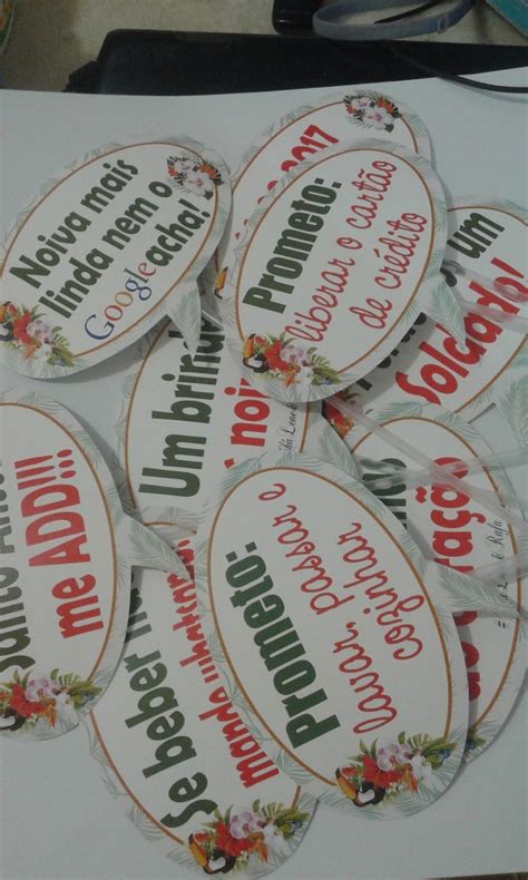 Plaquinhas Divertidas Casamento Ch Panela Ch Lingerie R Em Mercado Livre