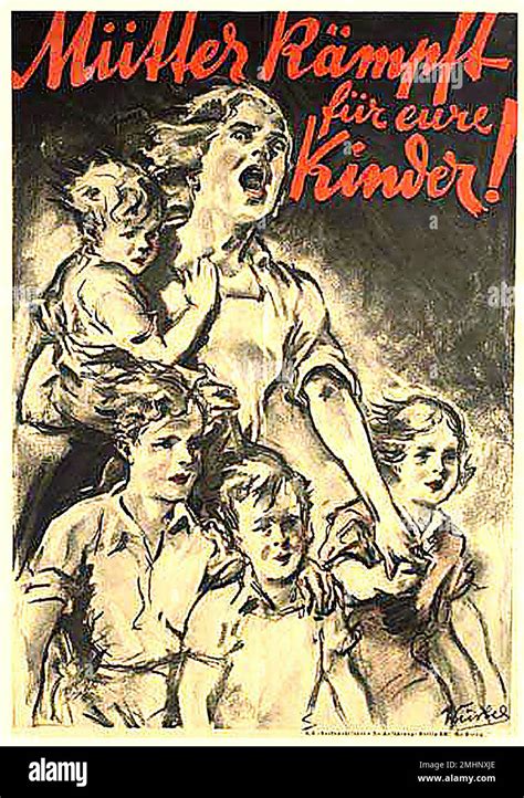 Woman with Childs German poster WW2 - German Nazi Propaganda poster ...