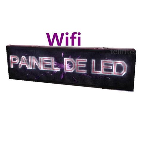 Painel De Led Letreiro P5 Rgb 70x20 Wifi Interno Bivolt XT Painel