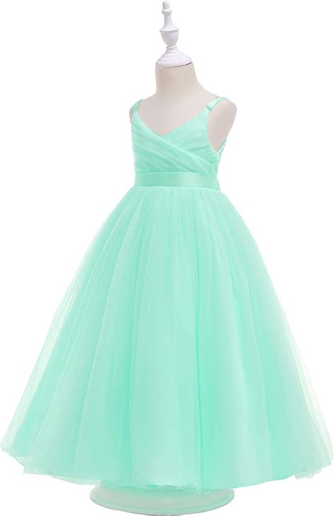 Buy Glamulice Flower Girls Lace Bridesmaid Dress Long A Line Wedding