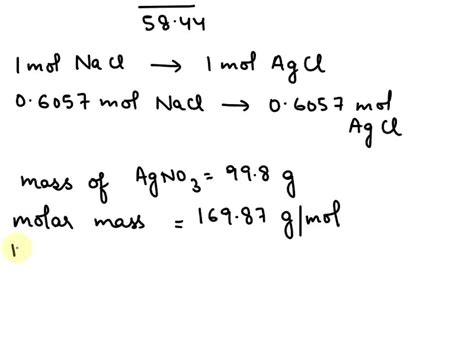 Solved 354 Grams Of Sodium Chloride Are Mixed In Aqueous Solution