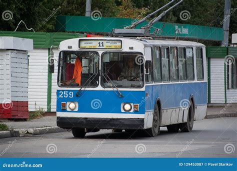 Photo Ziu 682 Is A Soviet Russian High Floor Trolley Bus Editorial