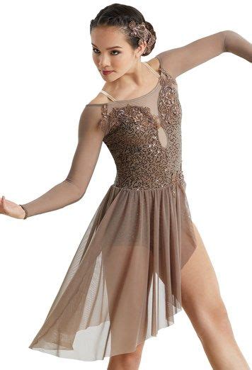 Plunge Dress With Side Skirt Weissman Lyrical Dresses Ballroom