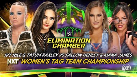 Wwe 2k22 Elimination Chamber Ivy And Tatum Vs Fallon And Kiana Nxt Women