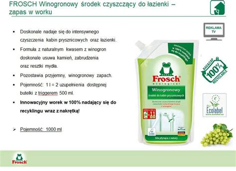 Frosch Winogronowy P Yn Do Kabin Prysznicowych Worek L Arena Pl