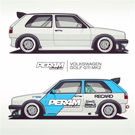 Vw Golf Mk2 Livery Illustration Automotiveart Golfmk2 Graphics