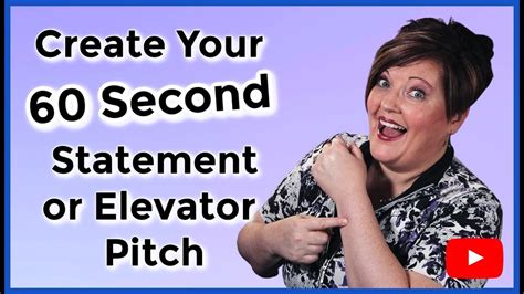 How To Write A 60 Second Statement Or Elevator Pitch Virtual Job