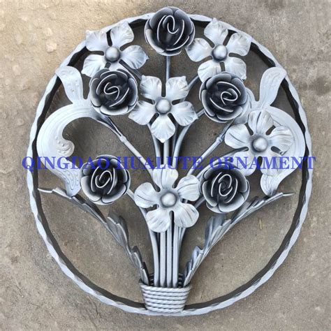 Steel Elements Wrought Iron Flower Scroll Rosettes China Wrought Iron And Wrought Iron Rosette