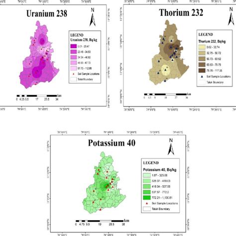 Spatial Distribution Of U Th And K Radionuclides