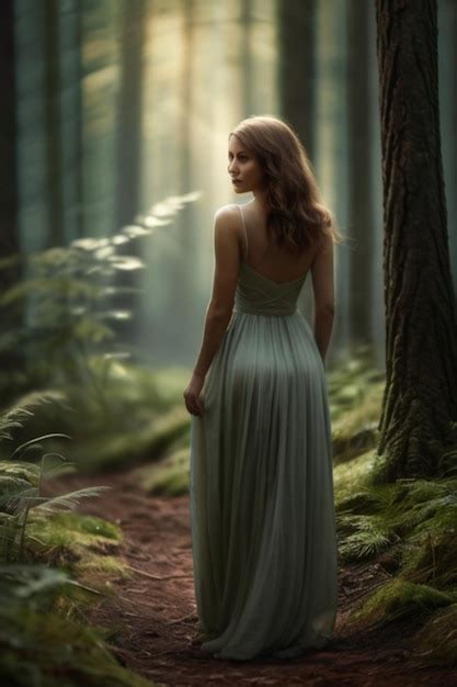 Premium Ai Image Young Sexy Woman In The Forest Forest Nymph