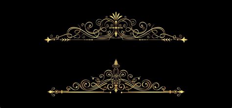 set of decorative gold dividers vector eps 10 7739219 Vector Art at Vecteezy