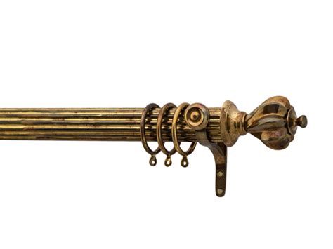 Distressed Brass Curtain Pole Brass Curtain Poles Hunter Hyland