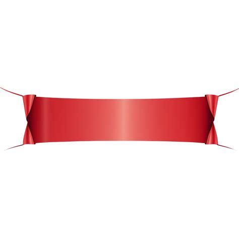 Red Ribbon banner.AI Generative 33126432 PNG