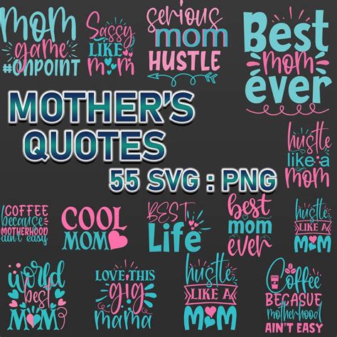 Mother S Day Svg Bundle Mother Quotes Svg Mom Svg Mom Png Mom T Shirt Designs Digital File