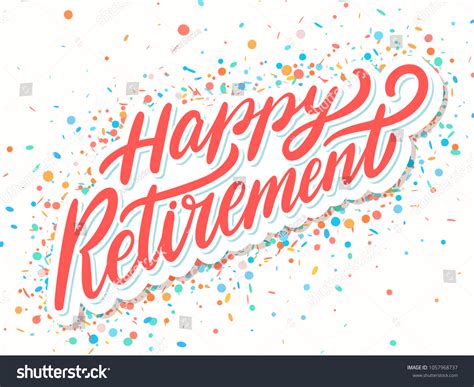 Happy Retirement Banner Vector Lettering Royalty Free Stock Vector