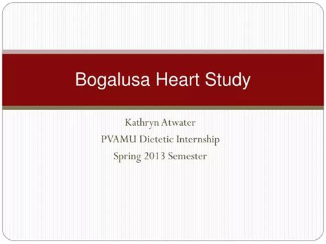 PPT - Bogalusa Heart Study PowerPoint Presentation, free download - ID:2829505