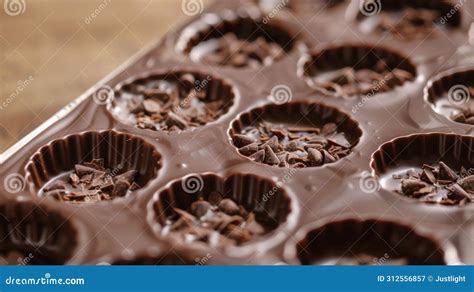 A Tray Filled With An Assortment Of Delicious Chocolates In Various