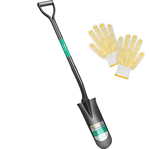 Finether Gardening Spade Shovel Narrow Spade With Tapered Head And D