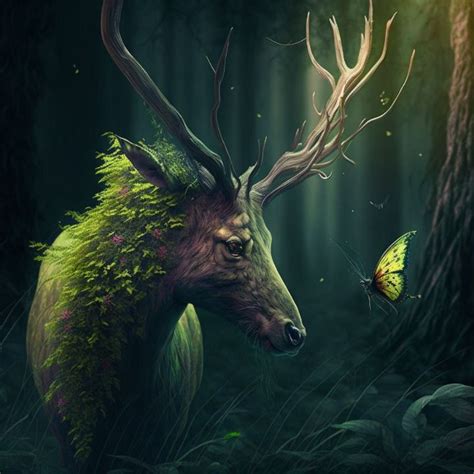 Magical Deer Gail Art Digital Art Ai Fantasy Mythology