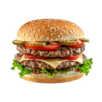 Fresh Beef Burger On Transparent Background Cheeseburger Hamburg