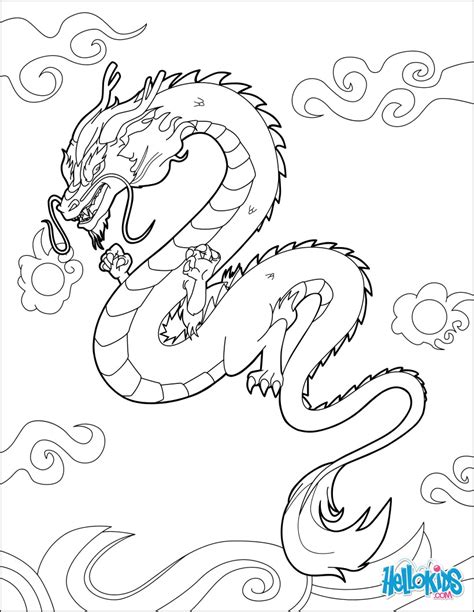 Limpiador Admirable Collar Dragon Chino Dibujos Para Colorear Loco