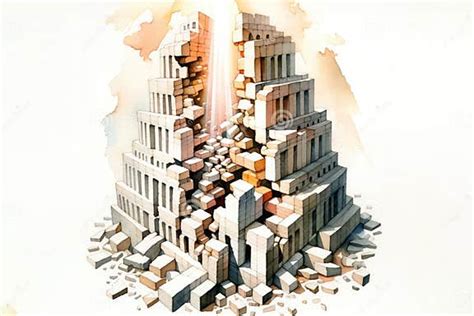 The Fall Of The Tower Of Babel Stock Illustration Illustration Of Genesis Fall 294171694