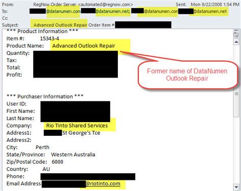 Rio Tinto Case Study Of Using DataNumen Outlook Repair