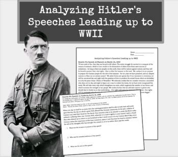 Analyzing Hitler's Speeches and Leading up to World War II | TPT