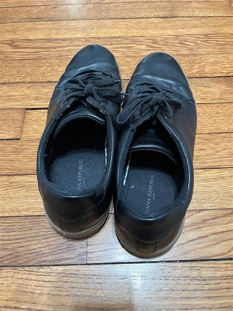 Banana Republic Low Top Casual Sneakers Mens Size 10 Black Lace Up