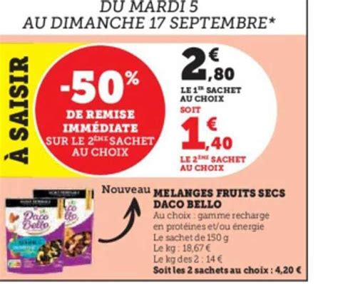 Promo M Langes Fruits Secs Daco Bello Chez U Express Icatalogue Fr