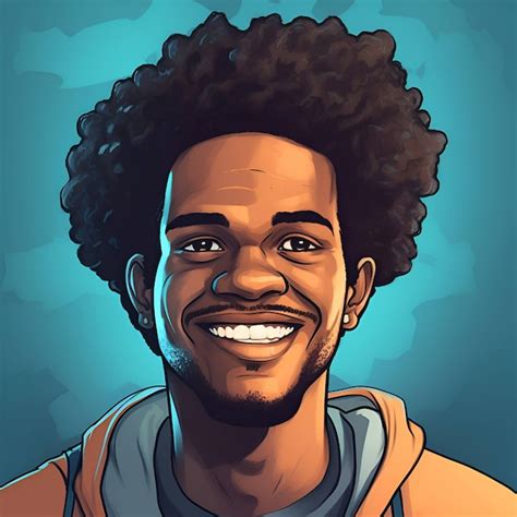 Premium AI Image | African american man with afro hairstyle Vector illustration