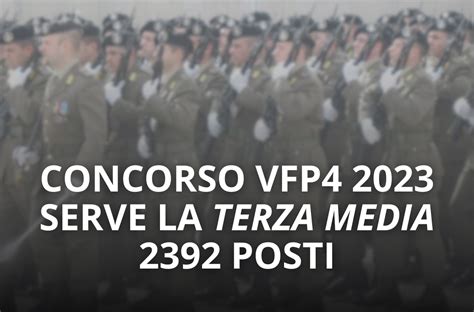 CONCORSO 2023 VFP4 2392 Posti Serve La TERZA MEDIA Younipa