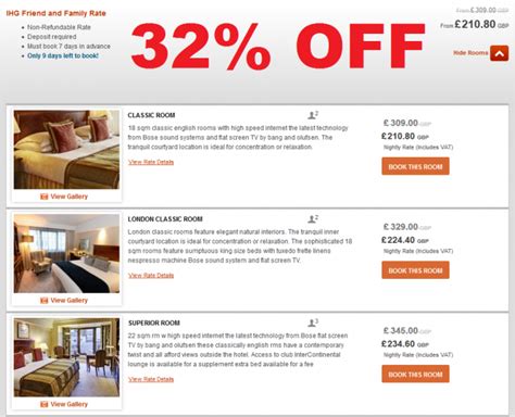 InterContinental Hotels Group (IHG Rewards Club) Up To 32% Off Friends ...