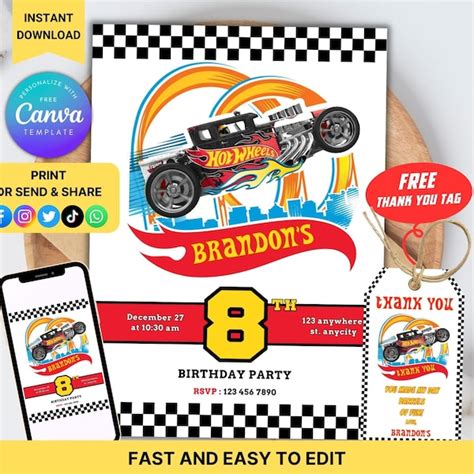 Plantilla Hot Wheels Etsy M Xico